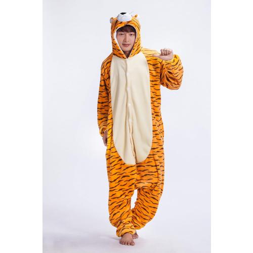 JJEUWE Adult Tiger Suit Pajamas Kigurumi Hoodie Jumpsuit Playsuit Large
