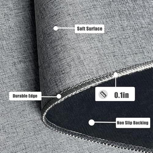 Yancorp 3'x5' Ultra Thin Bathroom Rugs,Low Profile Bath Rug,Rubber mat,Fit Under Door,Non Slip,Machine Washable Shower Rug,Dark Grey
