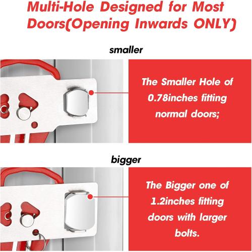 AceMining Portable Door Lock Home Security Door Lock Travel Lockdown Locks for Additional Safety and Privacy Perfect for Traveling Hotel Home Apartment College