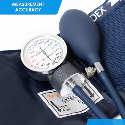Primacare DS-9197-BL Professional Classic Series Manual Adult Size Blood Pressure Kit, Emergency Bp kit with Stethoscope and Portable Leatherette Case, Nylon Cuff, Blue