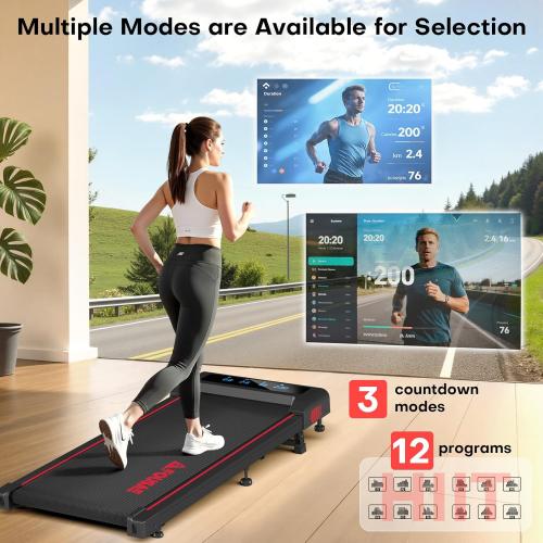 Walking Pad with 10% Incline Treadmills for Home, 4 in 1 6.2MPH Walking Pad Under Desk Treadmill with Full Screen LED Display, 2.75HP Brushless Drive, 12 HIIT Programs, 350 LBS Weight Capacity