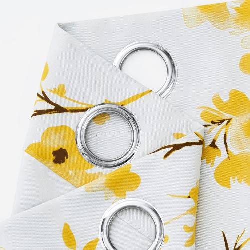 Sunflower Curtains Floral Autumn Fall Yellow Sunflower Kitchen Curtain Summer Rustic Farmhouse Country Botanic Thanksgiving Boho Retro Blackout Drapes for Bedroom Living Room Cafe 2 Panels, 42x84in