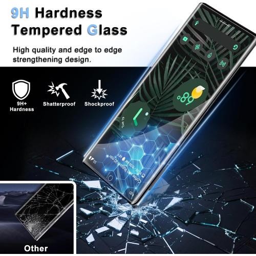 3 Pack for Google Pixel 6 Pro Screen Protector, 9H Tempered Glass Full Coverage, Case Friendly, HD Clear, Anti-Scratch, Fingerprint Compatible, Bubble-Free for Pixel 6 Pro 5G 6.7”