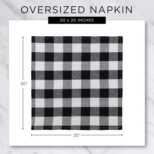 DII French Stripe Tabletop Collection Farmhouse Style Dining Table Linen Napkin Set, 20x20, Blue Chambray, 6 Piece