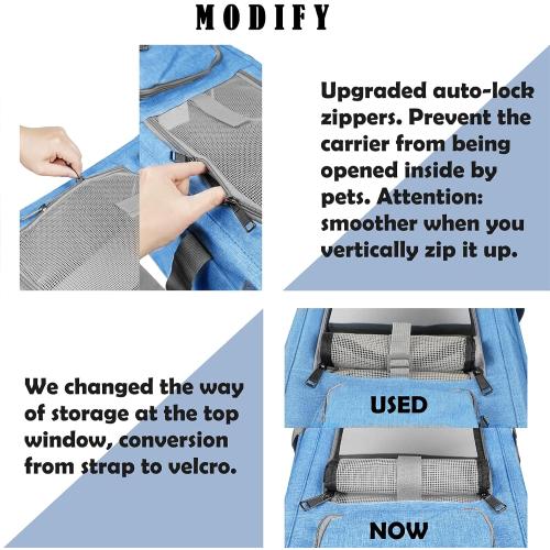 GAPZER Pet Carrier for Large and Medium Cats, Soft-Sided Pet Carrier for Big Medium Cats and Puppy, Dog Carriers Cat Carriers Pet Privacy Protection Travel Carriers