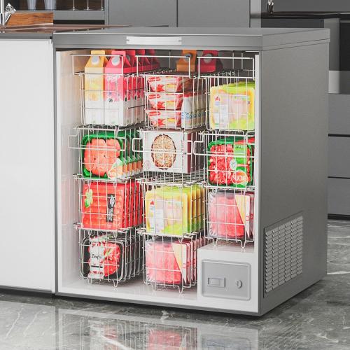 Size Medium 2Pack Adjustable Freezer Organizer Bins - Stackable & Hanging for 7 Cu.Ft Chest Freezer