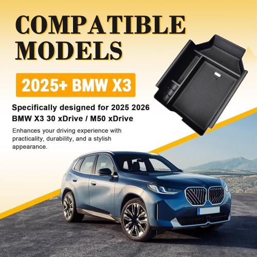 Center Console Organizer Insert Tray for 2025 2026 BMW X3