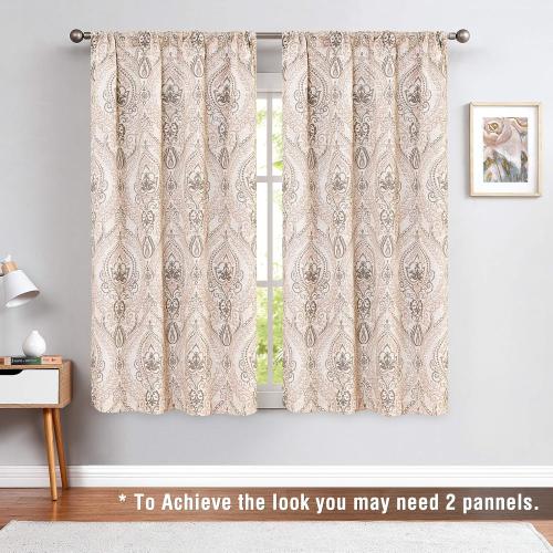 jinchan Faux Linen Tie up Valance for Windows 54 Inch Farmhouse Window Valance for Living Room Bathroom Light Blocking Rod Pocket Country Rustic Small Window Curtains Drapes 1 Panel Ivory