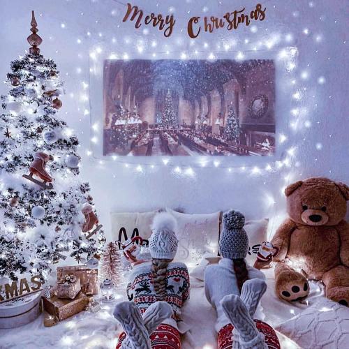 JMEXSUSS 66ft 200 LED White Christmas Lights Indoor Outdoor, Connectable String Twinkle Lights Outdoor Clear Wire Plug in for Bedroom House Fireplace Christmas Tree Decoration