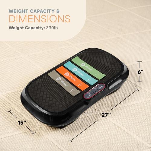Lifepro Waver Vibration Plate Exercise Machine – High-Intensity Vibration Plate for Lymphatic Drainage – Full-Body Workout Vibrating Platform with Loop Bands – Fitness Equipment for Strength & Toning