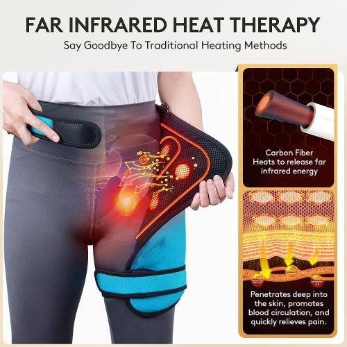 UTK Hip Heating Pad for Sciatica, 5X Far Infrared Heating Pads with 16 Natural Jades & Smart Controller, Lower Back/Thigh/Buttock/Abdomen Electric Heat Pad for Women (16.9 Inch)
