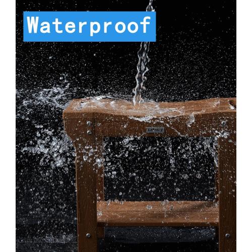 20.5 HDPS Shower Bench Seat, Waterproof Shower Stool for Shaving Legs, Heavy Duty Plastic Bath Spa Chair Seat with Storage Shelf, No Maintenance, Brown, Weight Capacity 500LBS
