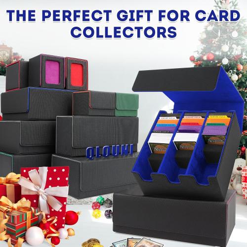 Card Storage Box for Trading Cards, 2100  Card Deck Case with PU Leather and Magnetic Closure, TCG Storage Box, Suitable for MTG, YuGiOh, and Sports Cards, Includes 8 Card Dividers