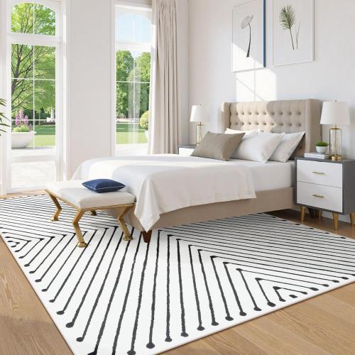 LIVEBOX Washable Area Rug 8x10 - Modern Area Rugs for Living Room with Non-Slip Backing, Non-Shedding Indoor Carpet for Bedroom Dining Room Home Office