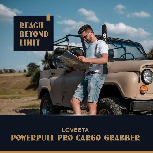 LOVEETA® 6.3 Ft Cargo Grabber Reach Retriever Tool - 2.0 New Upgraded Extendable Pickup Truck Bed Accessories, Multi-Use Truck Bed Reach Tool (Jet Black) - maybe missing pieces