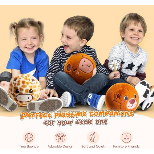 VangeBow Silent Indoor Soccer Ball for Toddlers Soft Plush Toy