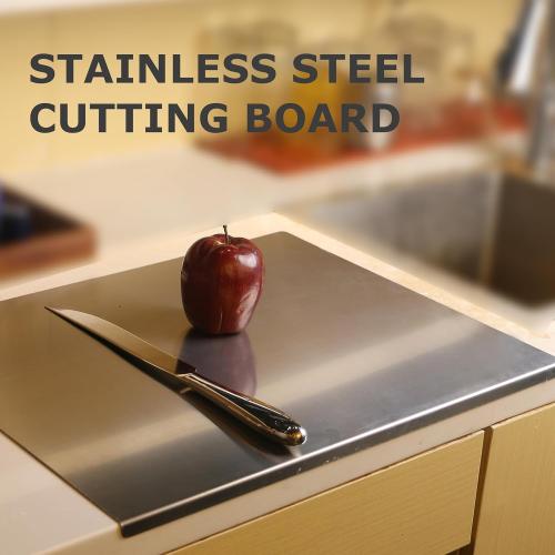 Size 50x 40cm /19.7x15.7in Stainless Steel Cutting Boards for Kitchen, Kneading Cutting Board Mats, Metal Cutting Board for Meat, Fruits, Vegetables, Bread, and Baking Large Cutting Boards (50 x 40cm/19.7 x 15.7in)
