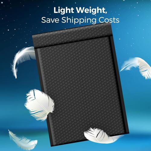 Fuxury Bubble Mailers 10.5x16 Inch 50 Pack Self Seal Padded Envelopes Waterproof Mailing Envelopes Bubble Padded Cushioning Padded Mailers Bubble Bags for Packaging Small Business Large #5 Black