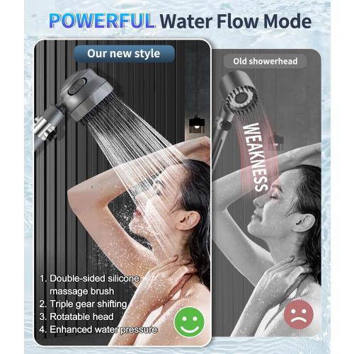 Ion Drops Filtered Shower Head with Handheld, High Pressure Water Flow Showerhead, with Shower Head Filter for Hard Water Boosting, with ON/OFF Switch and Rotatable Head