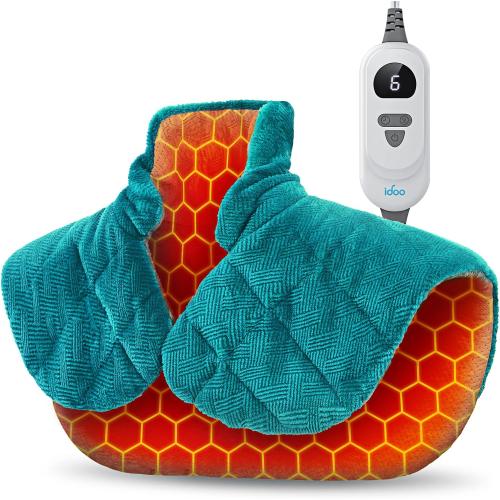 iDOO Graphene-Infused Heating Pad for Neck, Shoulders & Back | Weighted Design for Snug-Fit, FSA Eligible Items Only List, Birthday Gift for Women, Men, Mum, Dad & Elderly