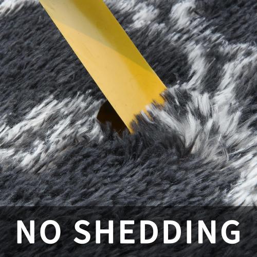 Sour Lemon 8x10 Area Rugs for Bedroom, Living Room Fluffy Rug, Large Area Rug Shag Shaggy Carpet Soft Plush Furry Bedside Rugs, Machine Washable Area Rugs for Kids Girls Boys Home Decor Anti Slip