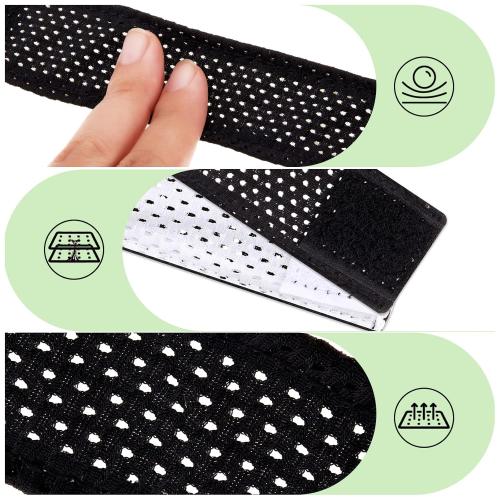 Amylove 8 Count Softball Sleeve Holders Jersey Sleeve Ties with Hook and Loop Fasteners Straps for Shirts Scrunchies for T-Shirts Soccer Baseball Sports Activities(Black, White)