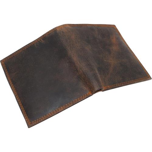 RFID Blocking Bifold Hipster Credit Card Wallet Premium Lambskin Leather (Vintage)