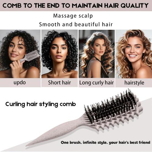 Curly Hair Brush Candybrush Curl Defining Brush for Detangling Shaping and Defining Curls for Women, Men, Wet & Dry Hair (Black)