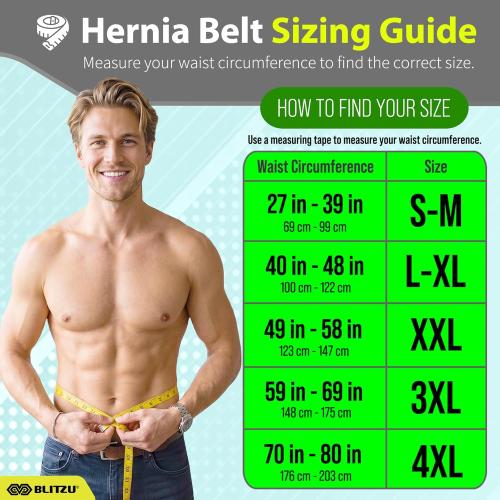 BLITZU Umbilical Hernia Belt for Men Women. Abdominal Binder Support Truss