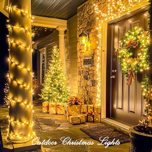 JMEXSUSS 1000 LED Warm White Christmas String Lights with Remote, 8 Modes Plug-in for Indoor Outdoor Bedroom Garden Yards Thanksgiving Party Holiday Wedding Decor