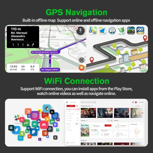 [4 64G] Android 13 Car Stereo with Wireless Apple Carplay & Android Auto for Honda Accord 2008-2013 10.1 Touchscreen Radio Upgrade with AHD Camera,GPS Navigation,SWC,WiFi,FM,Bluetooth