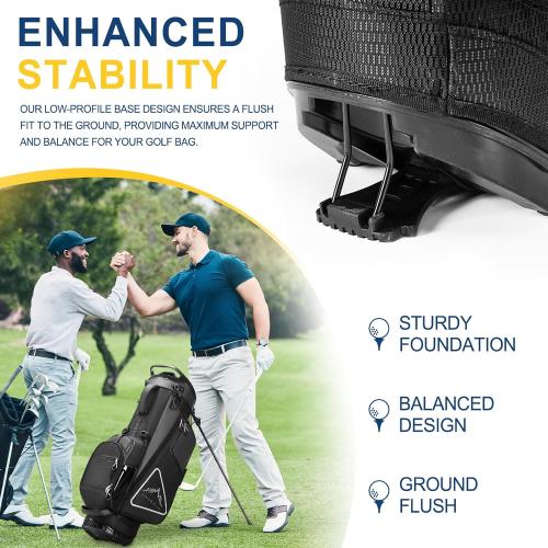 UNIHIMAL 14-Way Golf Stand Bag, Full Length Premium PU Leather Golf Bag with Plush Top, Magnetic Pocket, Dual Strap and Rain Cover for Men