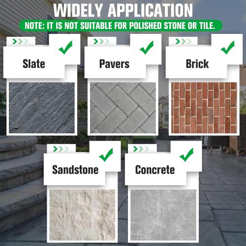 Color Enhance Sealer-1 Gallon, Wet Look Natural Stone Sealer with 2X Gloss Protection, Long-Lasting Color Enhancer Concrete & Paver Sealer for Outdoor & Indoor Floor, Brick, Driveways, Travertine