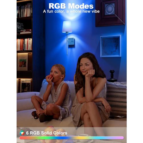 Battery Operated Wall Sconce Set of 2, Rechargeable Wall Lights with 5200 mAh Detachable Bulbs and Fabric Shade, 7 Color Dimmable Sconce Wall Decor for Bedroom, Living Room, Entryway (Silver)