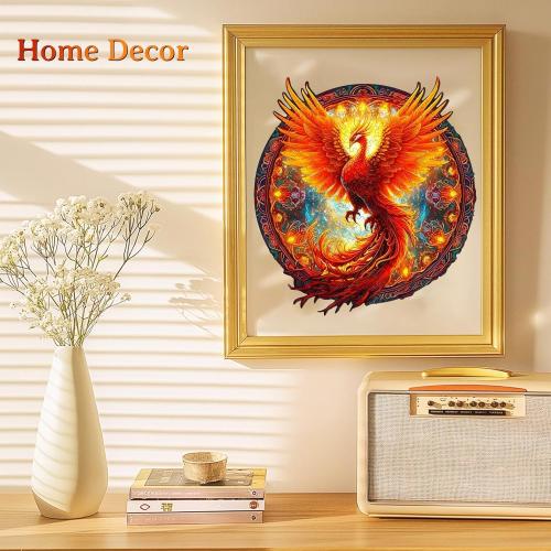 KAAYEE Wooden Jigsaw Puzzles-Wooden Puzzle Adult Unique Shape Advanced Phoenix Wooden Jigsaw Puzzle for Adult, Fathers Mothers Day Gifts14.9 * 13.8in 290pcs,Chritmas Gift