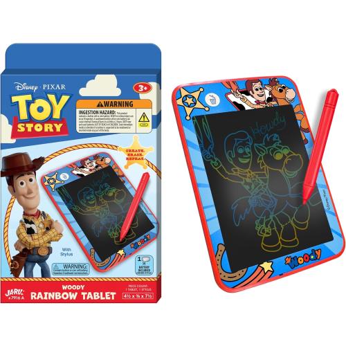 JA-RU Toy Story Rainbow Drawing Tablet Colorful Draw Pad (1 Woody Tablet) Car Trip Toys Mess-Free Small Kids Write Board | Woody, Buzz Lightyear, & Jessie Travel Entertainment. 7916-1A