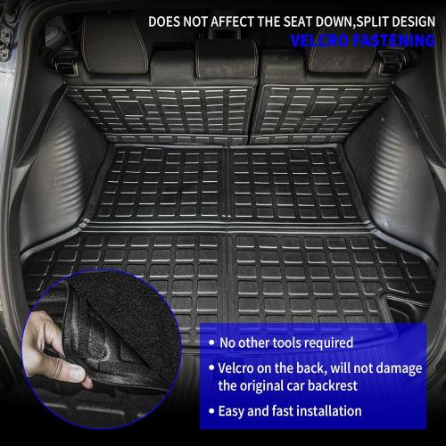 Rongtaod Floor Mats Compatible with 2023-2025 2026 Honda HRV Trunk Mat Cargo Mat Cargo Liner All Weather Back Seat Cover Protector 2024 HR-V Accessories (Trunk Mat Backrest Mats Floor Mats)