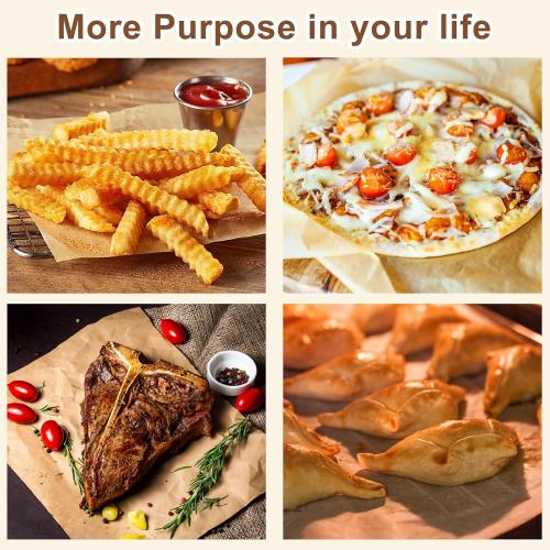 Hovico 130PCS Parchment Paper Baking Sheets, 9x13 Inch, Precut Non-Stick Parchment Sheets for Baking, Grilling, Air Fryer, Steaming, and More (Unbleached) - Perfect for BBQ, Picnic, Festival, Bread