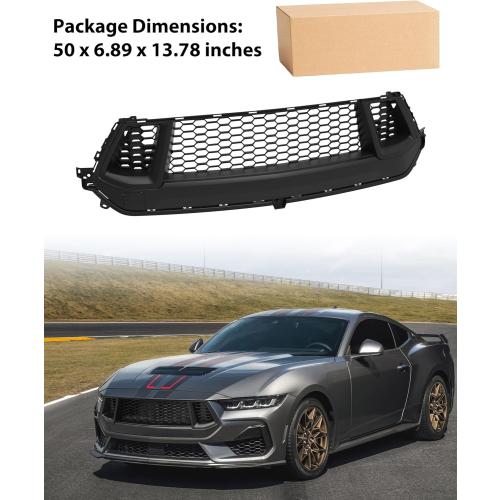 KEWISAUTO Front Bumper Upper Grille for Ford Mustang GT/EcoBoost 2025 2024, Center Insert Grill Cover Upper Grille Trim Panel for Ford Mustang GT Premium/EcoBoost Premium 2025 2024 Accessories