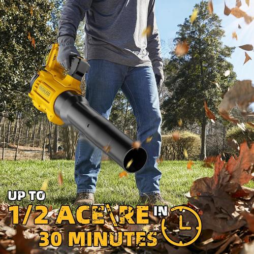 20V Cordless Leaf Blower, Max 600 CFM/125 MPH Turbo Boost Mode Compatible with DeWALT 20V Max Battery, Brushless Motor, Ergonomic 3.6LBS for Driveway & Yard, Tool Only