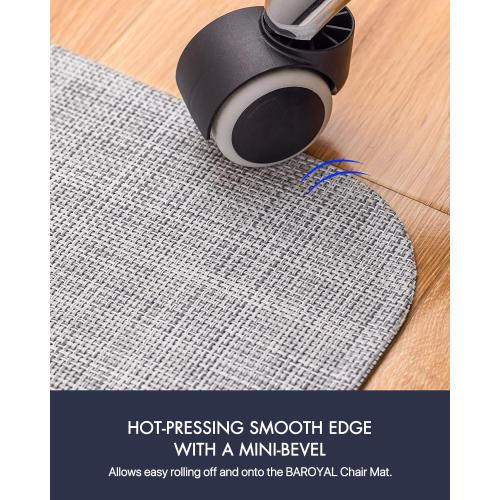 Office Chair Mat for Hardwood Floor Under Desk Computer Rolling Chair Mat for Wood/Tile Floor Non-Slip Heavy Duty Desk Rug PVC Plastic Hard Floor Protector 36 x 48 (Mist)