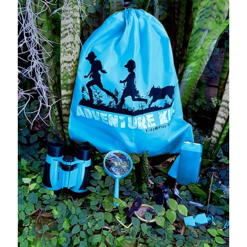Adventure Kidz - Outdoor Exploration Kit, Children’s Toy Binoculars, Torch, Compass, Whistle, Magnifying Glass, Backpack. Great Kids Gift Set for Camping, Hiking, Educational and Pretend Play.