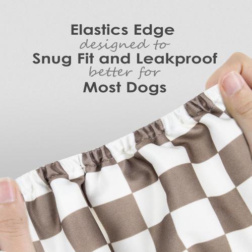 wegreeco Washable Male Dog Belly Band (Stylish Pattern)- Pack of 3 - Washable Male Dog Belly Wrap, Dog Diapers Male (Black, Grey, Dark Coffee Checkerboard, Medium)