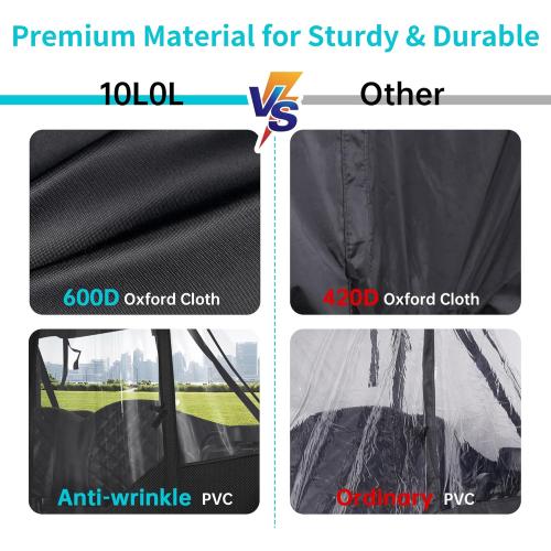 Passenger Golf Cart Driving Enclosure for EZGO TXT/RXV Model,  Window  Rain Cover All Weather Windproof Waterproof