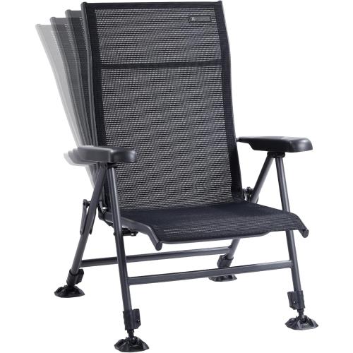 X Strike Folding Camping Chair Support 350 LBS, Outdoor Fishing Chair for Adults Breathable Mesh with Adjustable High Back Support and Leg, Aluminum Frame for Fishing, Camp, Lawn, Patio.