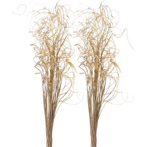 Royal Imports Sparkle Glitter Curly Ting Ting Branches Vase Filler for Wedding, Holiday & Home Decoration, 26”, 75 Stems (Gold)