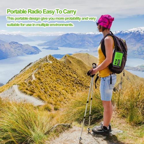 20000mAh Emergency Crank Radio, AM/FM/NOAA Weather Radio Solar Hand Crank, Battery Operated Radio with USB-C Charging, LED Flashlight, Reading Light, SOS Alarm & Compass for Camping/Emergencies
