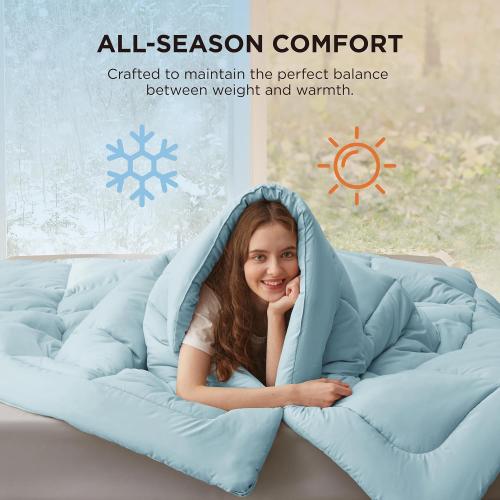 Color blue Sasttie 7piece Comforter Set