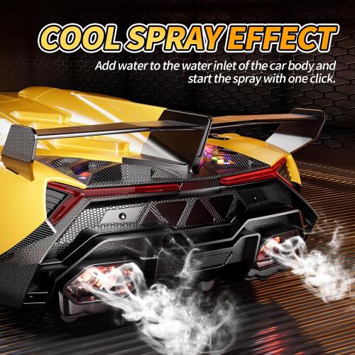 Victory Infinity Power 1:10 Big Size Transform RC Car, Gesture Sensing Transformation 2.4GHz Remote Control Car, One Button Deformation to Robot with LED Lights, Transforming Toy Cars Gift for Kids Age 8-12 Years Old Boys