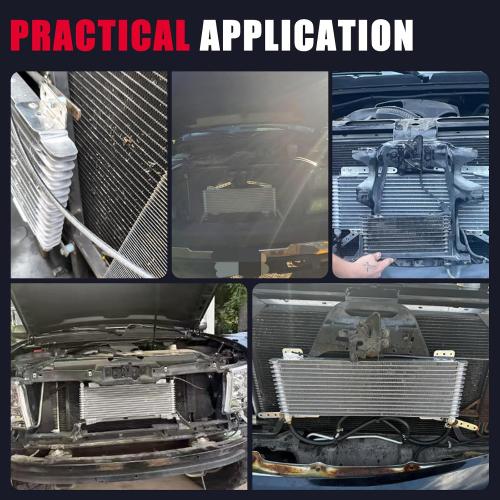 LPD47391 40k Transmission Oil Cooler Kit Low Pressure Drop Trans Cooler Compatible with Heavy Duty 40,000 GVW Max Includes Mounting Hardware